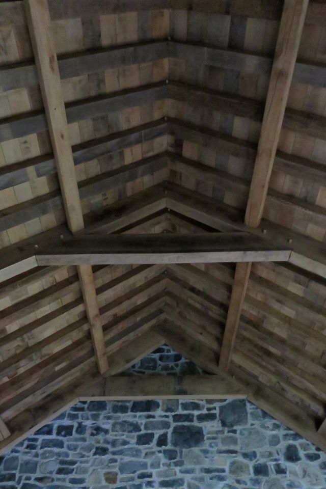 Wooden beam roof in the Priors Vill at Kells Priory