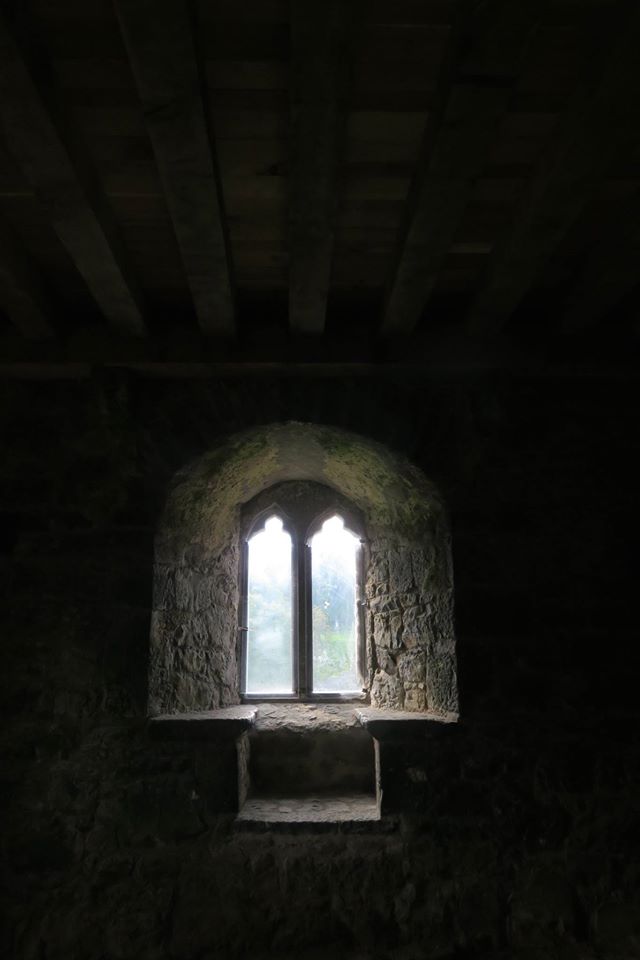 Double panel window in the Priors Vill at Kells Priory